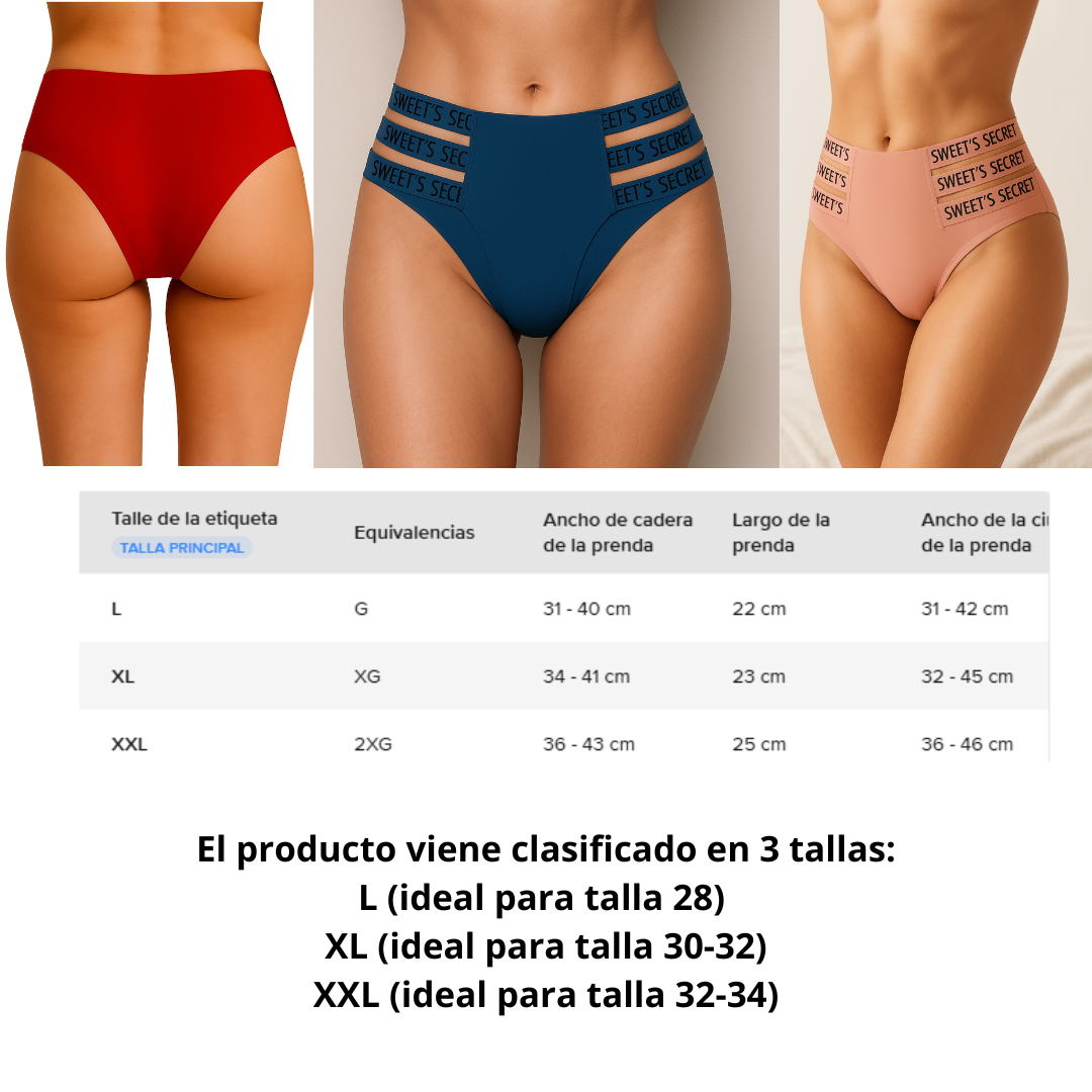 Calzón De Dama Tanga Invisible Sin Costura Sexy Confort 6 Piezas