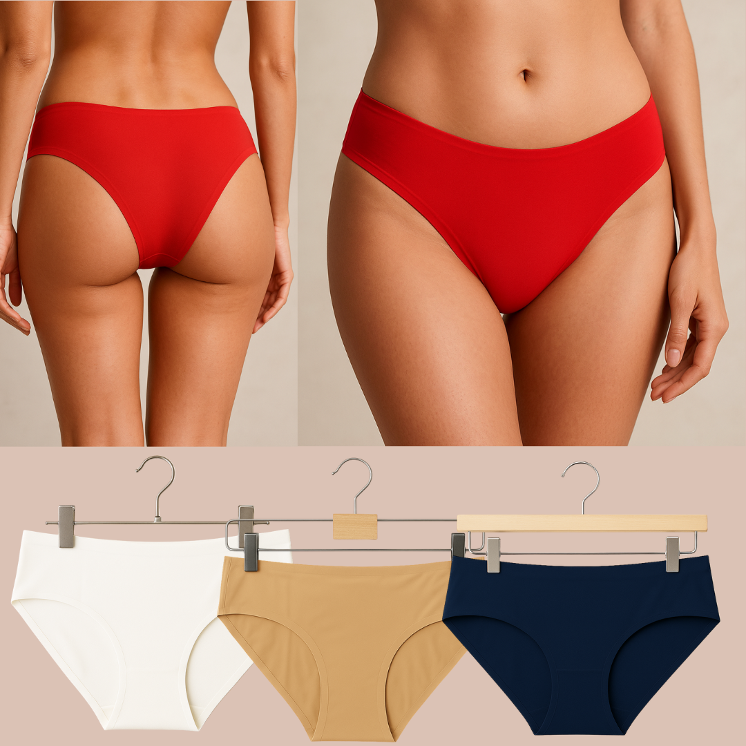 Calzón De Dama Pantis Sexys Brief Invisible Sin Costura Confort 6 Piezas