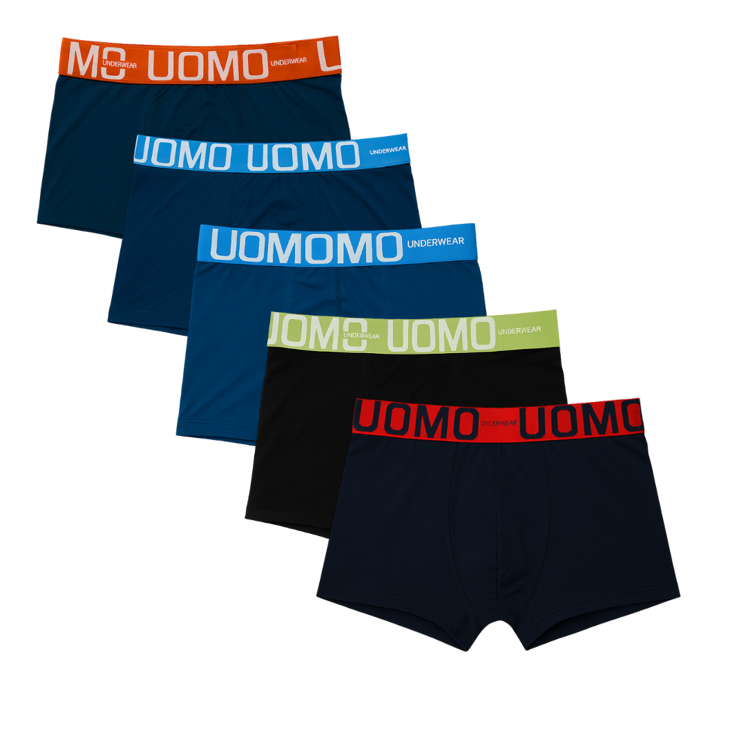 Bóxer Caballero Licra Colores Lisos Confort 6 Piezas