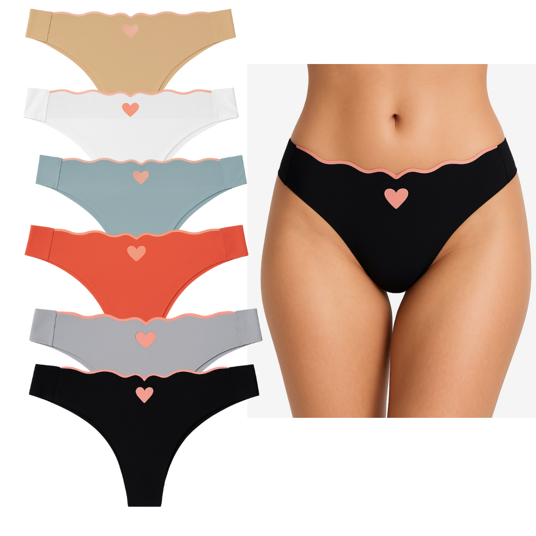Calzón De Dama Tanga Invisible Sin Costura Confort 6 Piezas
