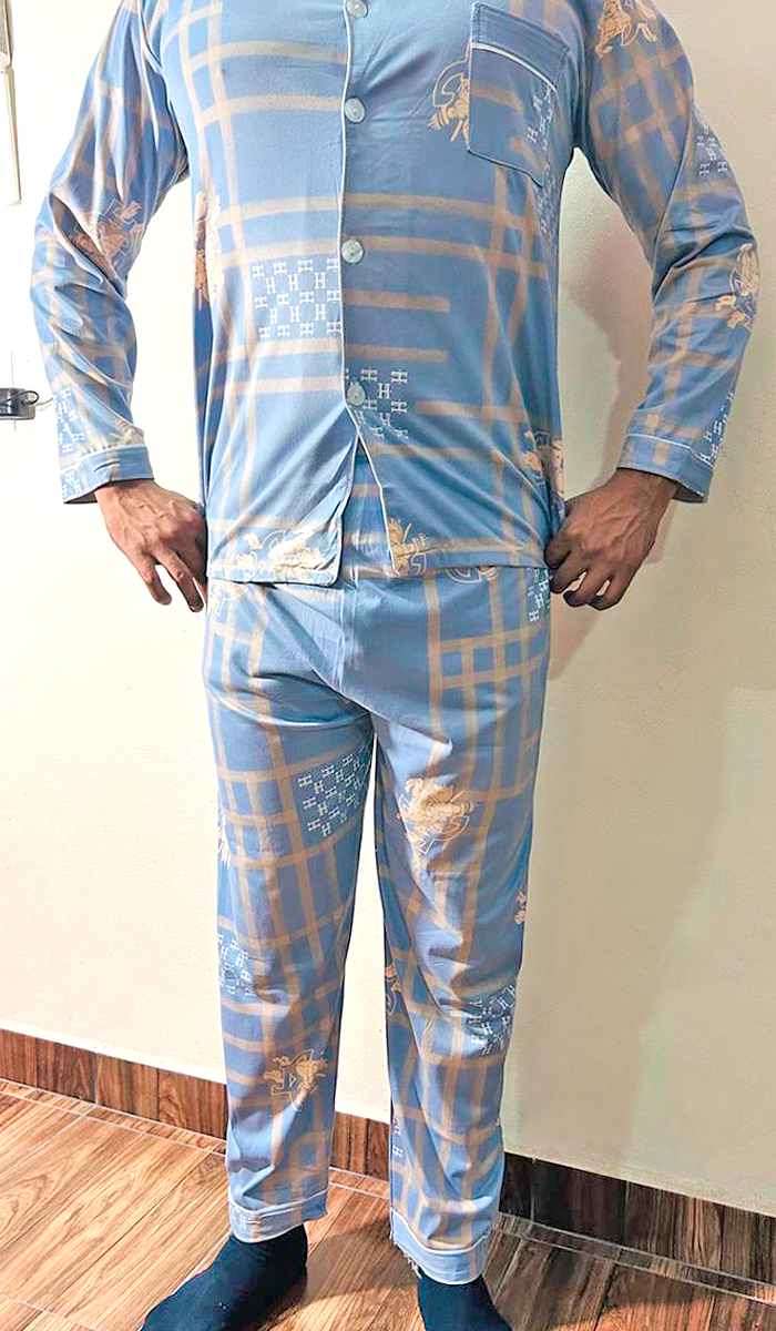 Pijama De Hombre HHH Color Azul Claro