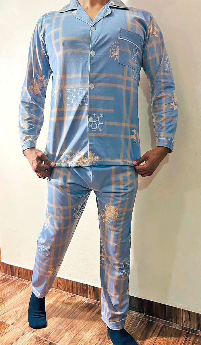 Pijama De Hombre HHH Color Azul Claro