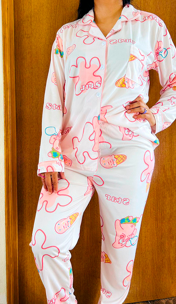 Pijama Botones Diseño De "Patricio Estrella"