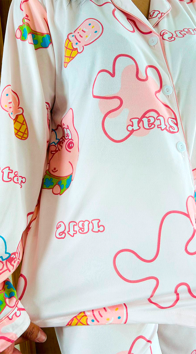 Pijama Botones Diseño De "Patricio Estrella"