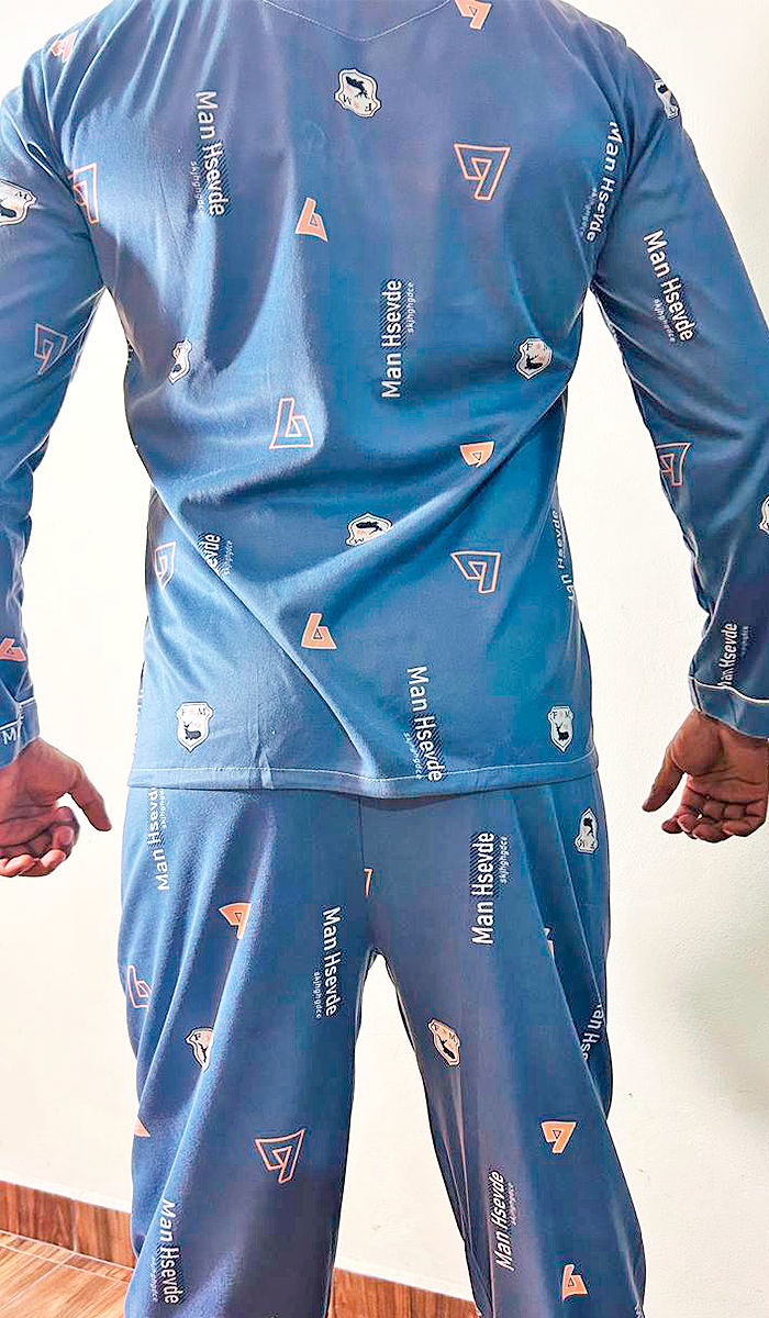 Pijama De Hombre Man Hsevde Color Azul