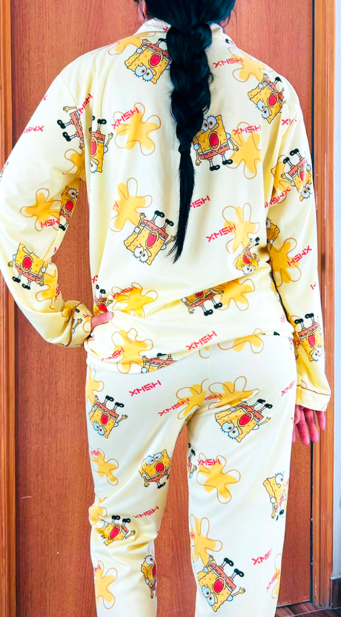 Pijama Botones Diseño De "Bob Esponja"