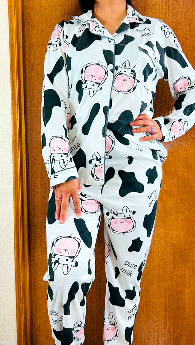 Pijama Botones Diseño De "Vaca"