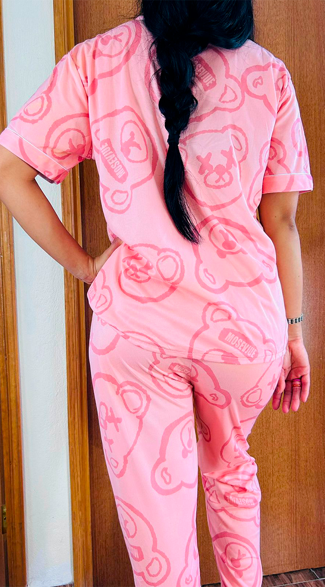 Pijama Botones Diseño De "Carita Oso"