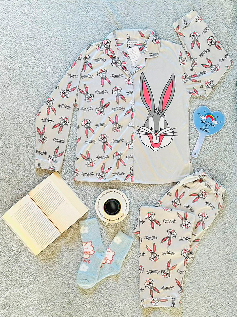 Pijama Botones Diseño De "Bugs Bunny"