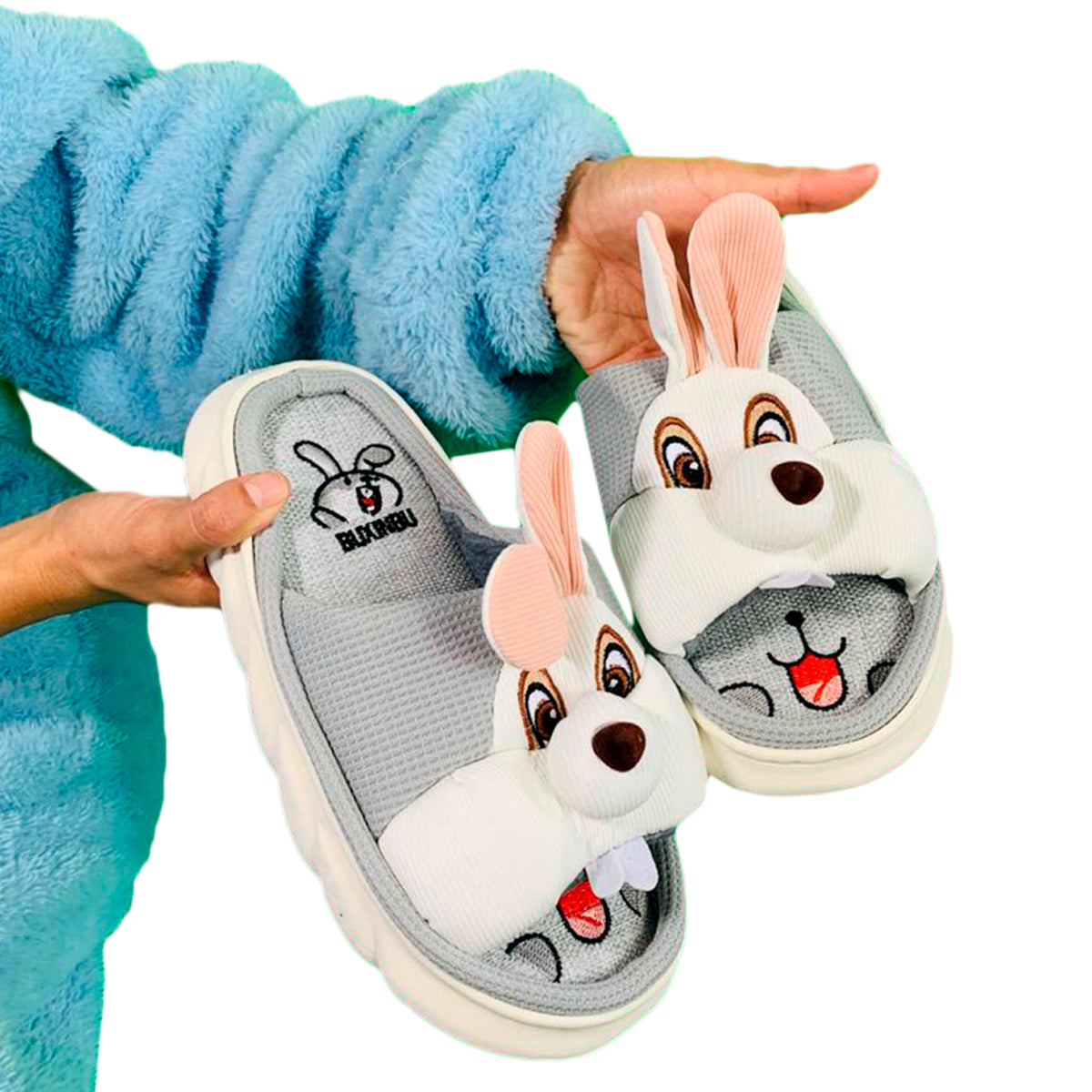 Pantuflas De Conejo Dama Confort Invierno Suaves Moda Colores