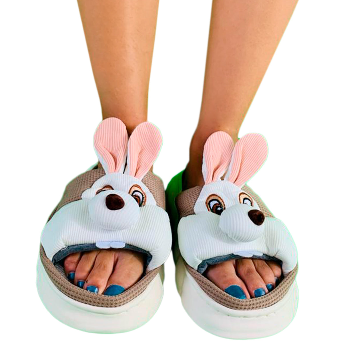 Pantuflas De Conejo Dama Confort Invierno Suaves Moda Colores