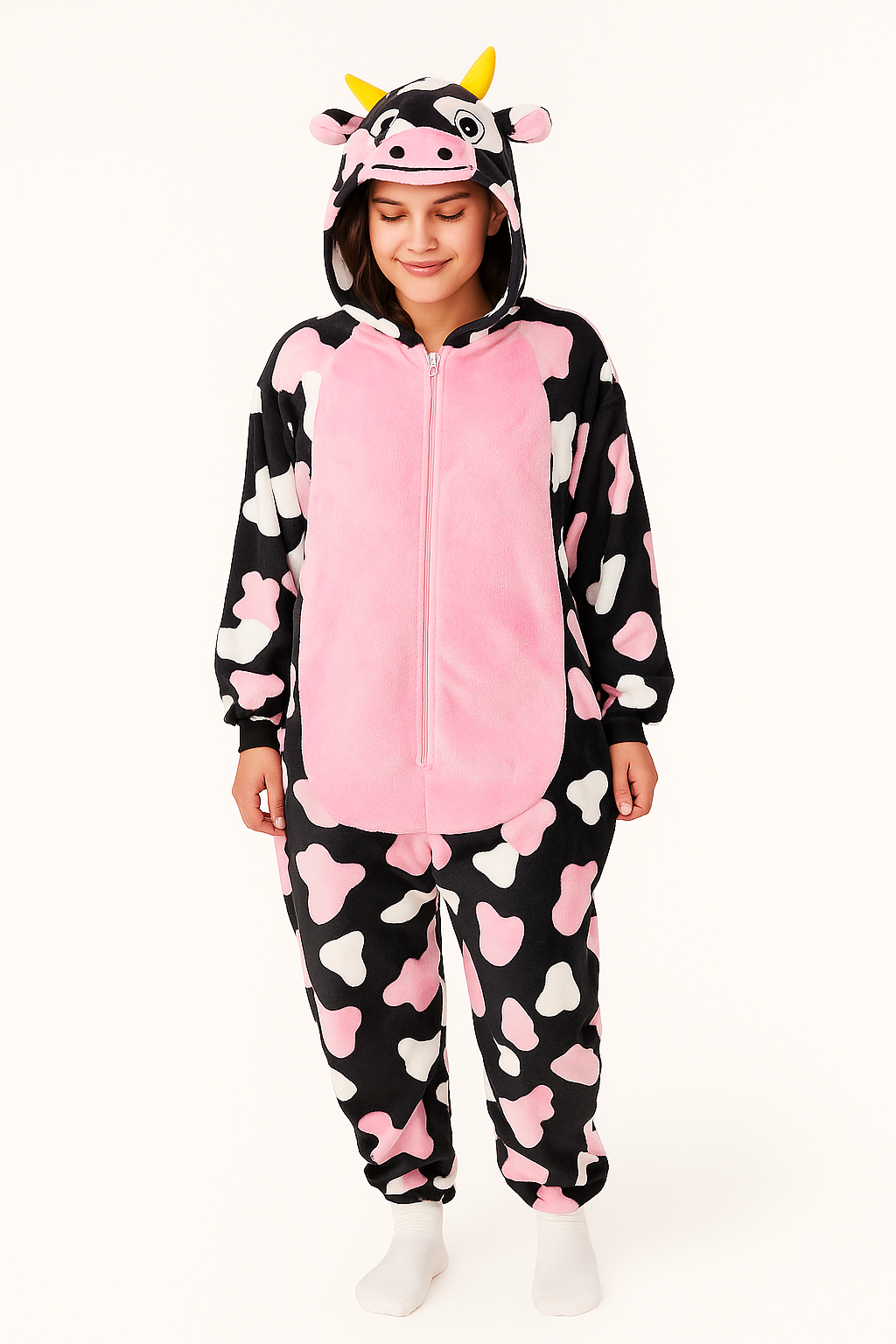 Pijama Mameluco De Vaca Animal Unisex Adulto Disfraz Moda