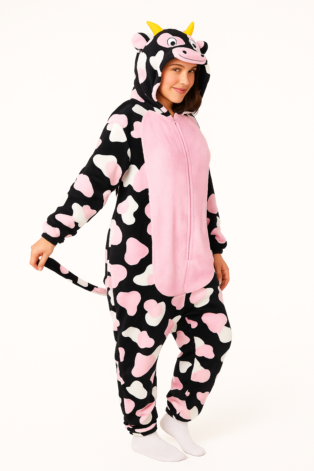 Pijama Mameluco De Vaca Animal Unisex Adulto Disfraz Moda