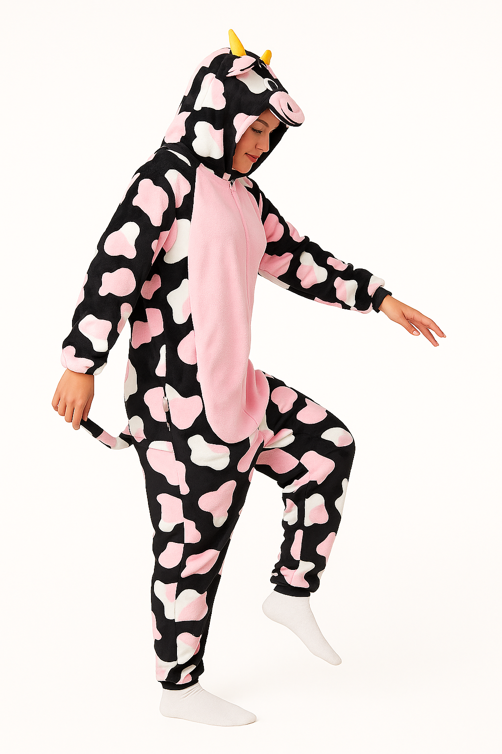 Pijama Mameluco De Vaca Animal Unisex Adulto Disfraz Moda