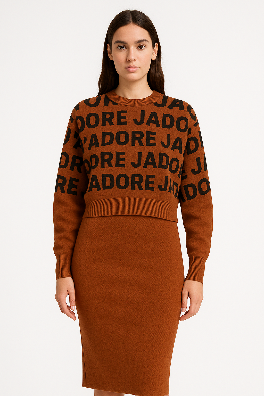 Conjunto De Ropa Falda Y Blusa Elegante Dama Moda Unitalla Ajustado