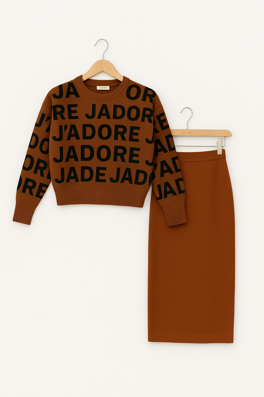 Conjunto De Ropa Falda Y Blusa Elegante Dama Moda Unitalla Ajustado