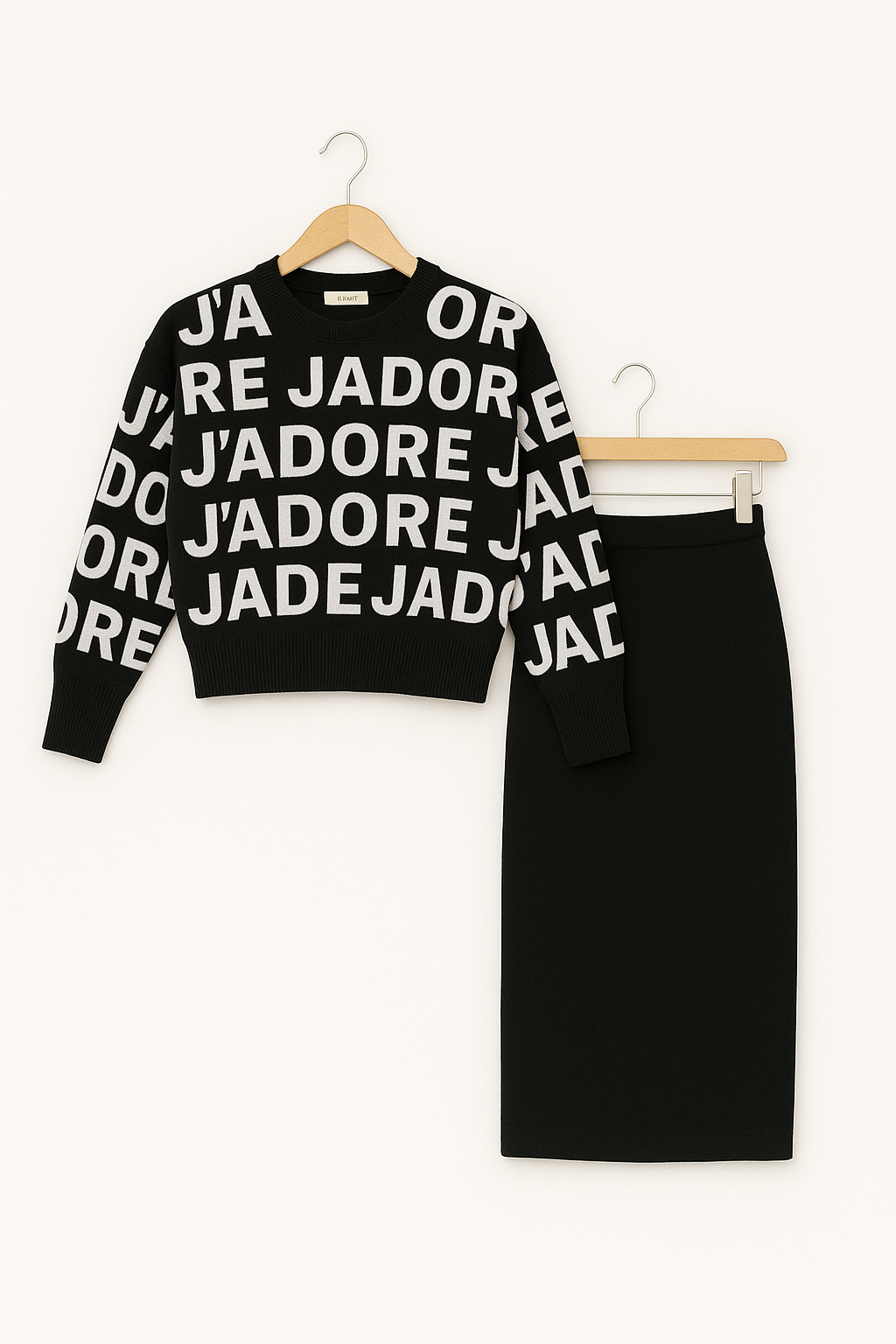 Conjunto De Ropa Falda Y Blusa Elegante Dama Moda Unitalla Ajustado