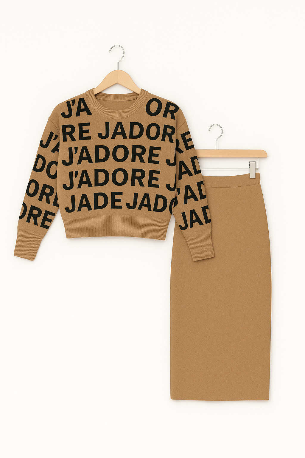 Conjunto De Ropa Falda Y Blusa Elegante Dama Moda Unitalla Ajustado