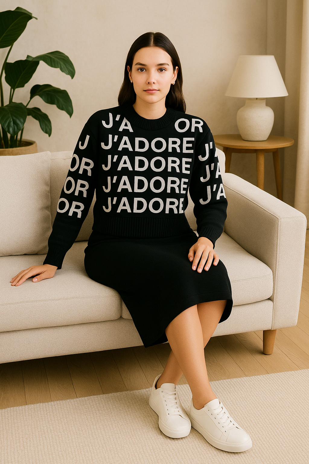 Conjunto De Ropa Falda Y Blusa Elegante Dama Moda Unitalla Ajustado