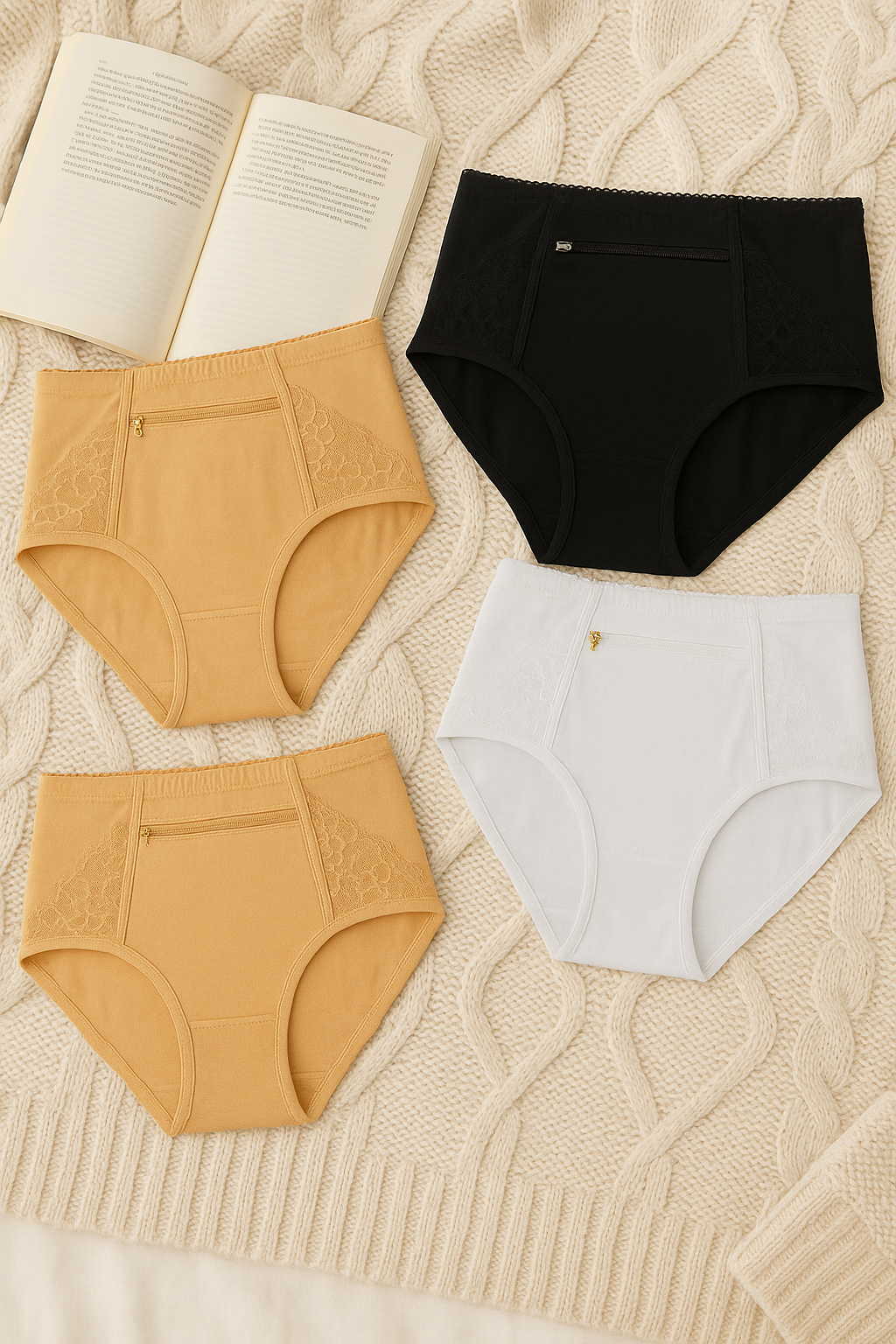 Calzones Pantaleta Briefs Dama Calidad Confort Lisos 4 Piezas