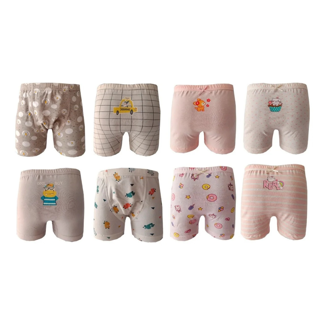 Bóxer Infantil Algodón Moda Confort (4 piezas)