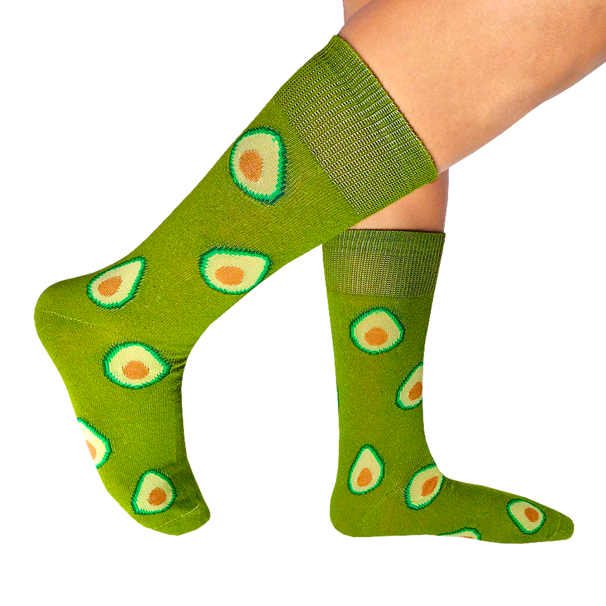 Calcetines Divertidos "Aguacates Color Verde"