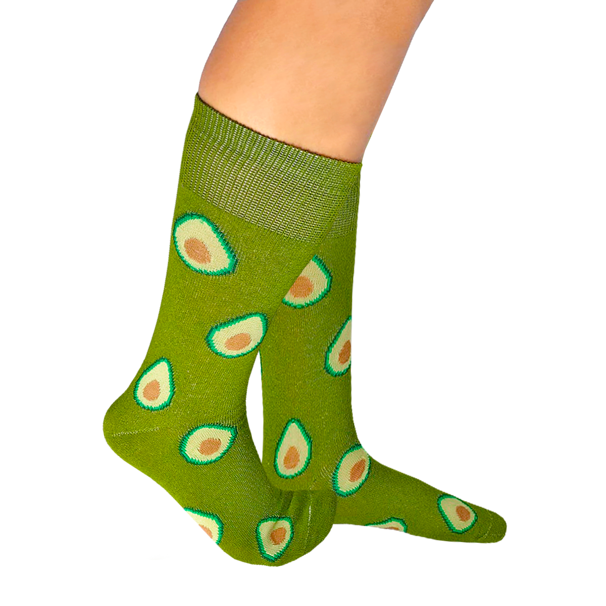 Calcetines Divertidos "Aguacates Color Verde"