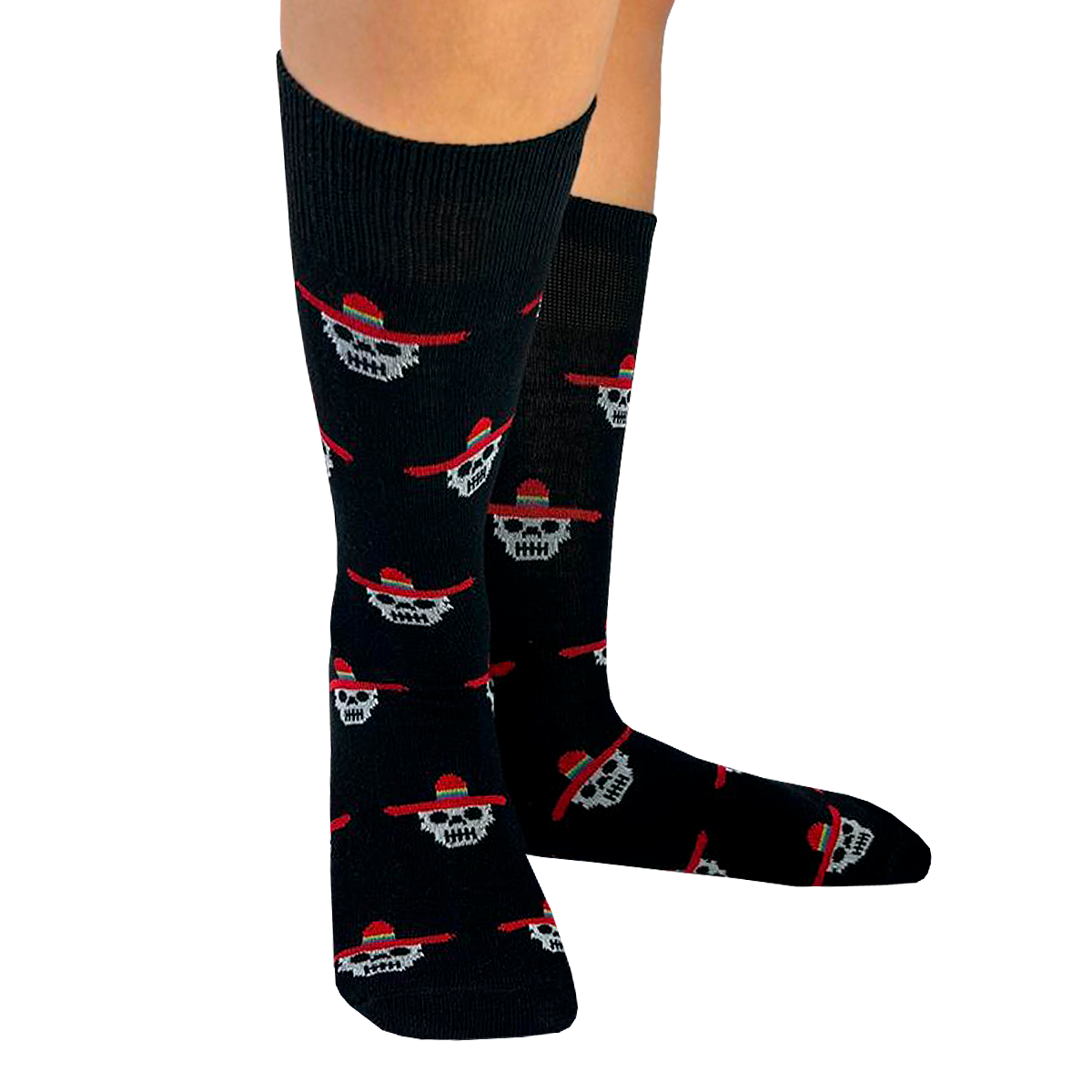 Calcetines Halloween "Calavera Con Sombrero"