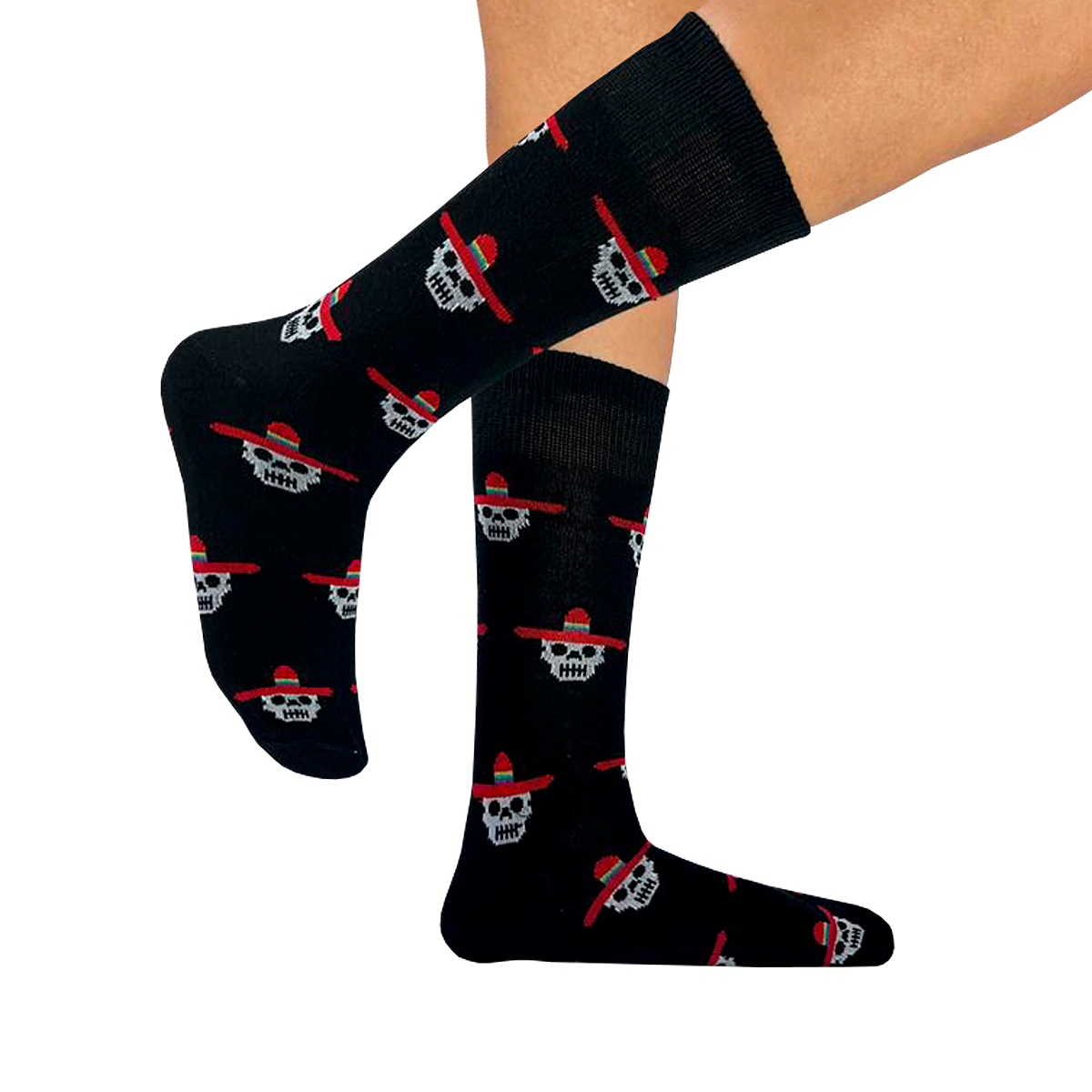 Calcetines Halloween "Calavera Con Sombrero"