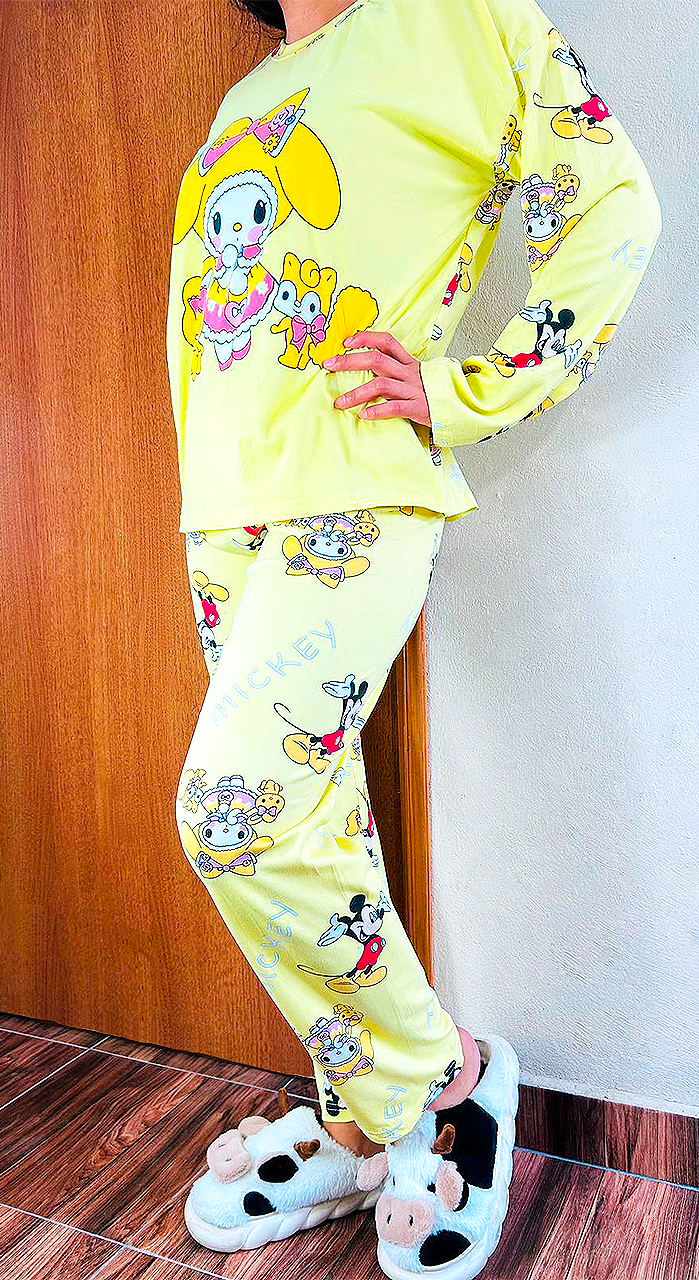 Conjunto Pijama Diseño De "Melody Con Mickey"