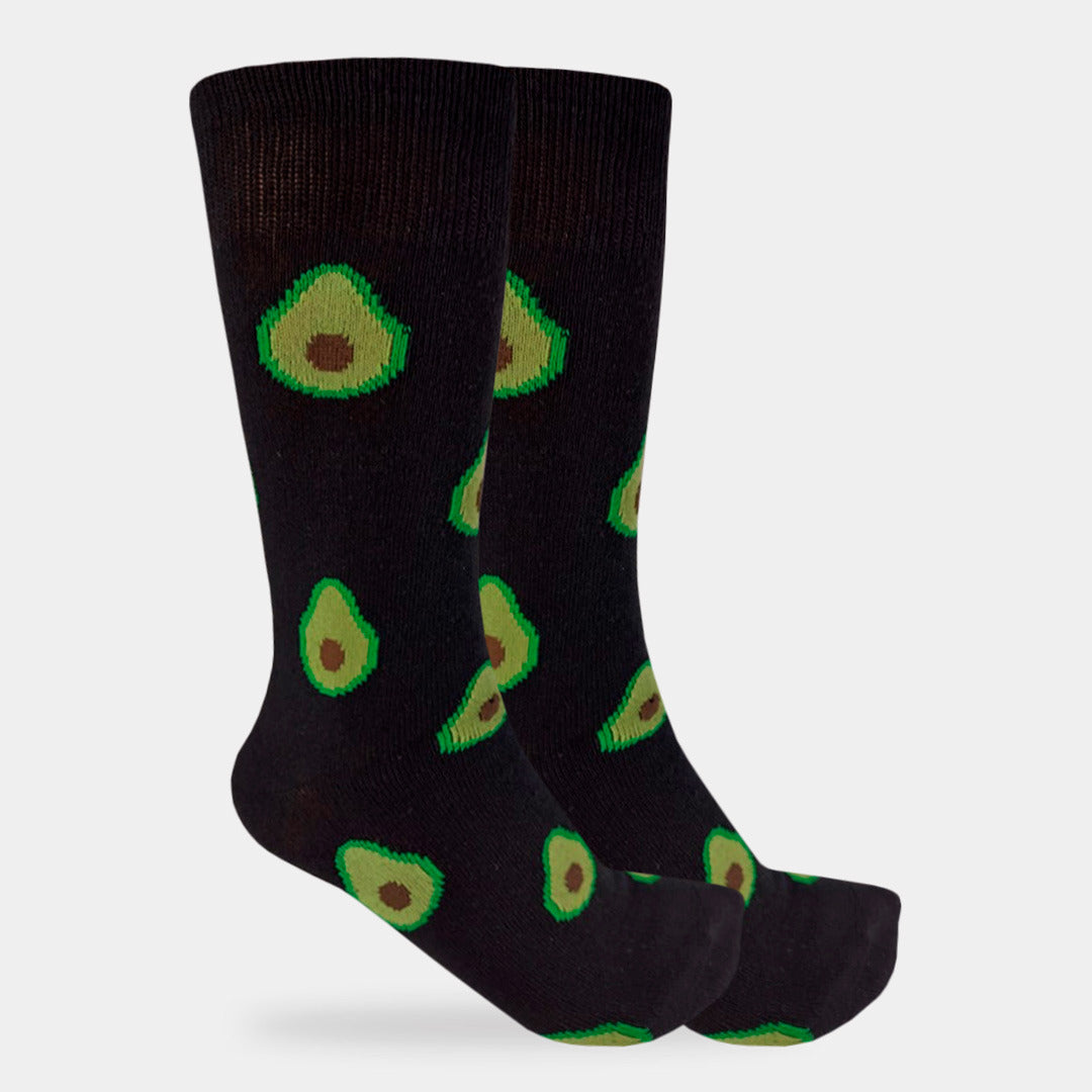 Calcetines Divertidos "Aguacates Color Negro"