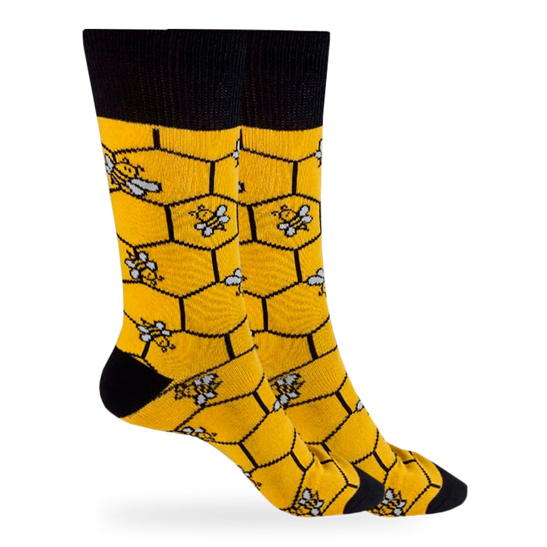 Calcetines Divertidos "Panal De Abejas"