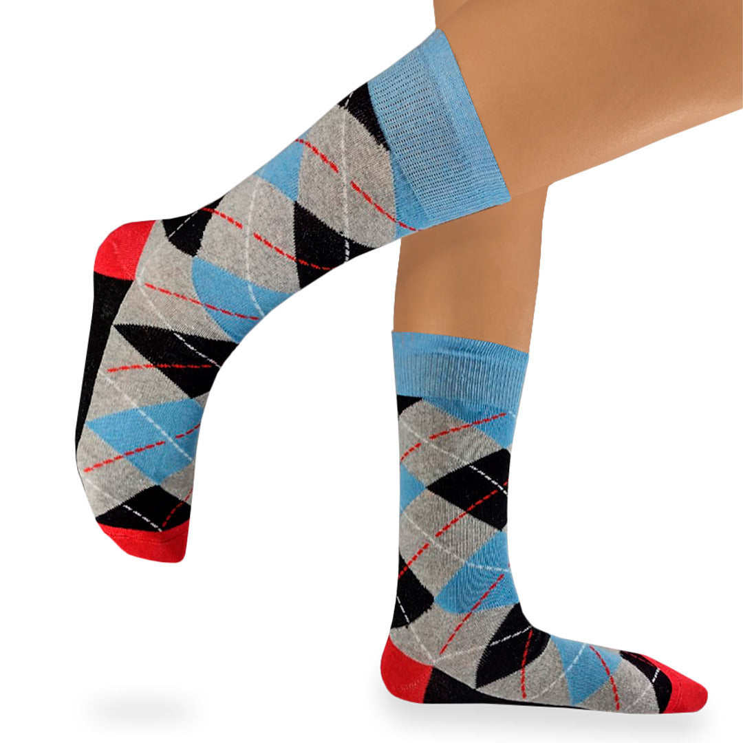 Calcetines "Rombos Azul"