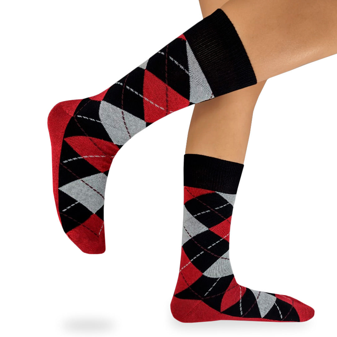 Calcetines "Rombos Rojos"