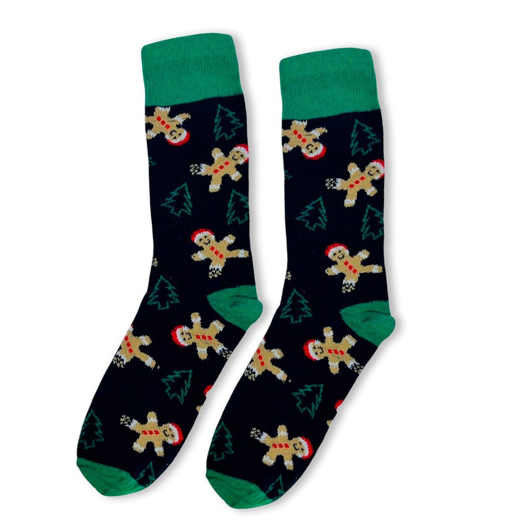 Calcetines Navidad De Galletas Jengibre / "Con Pinos"