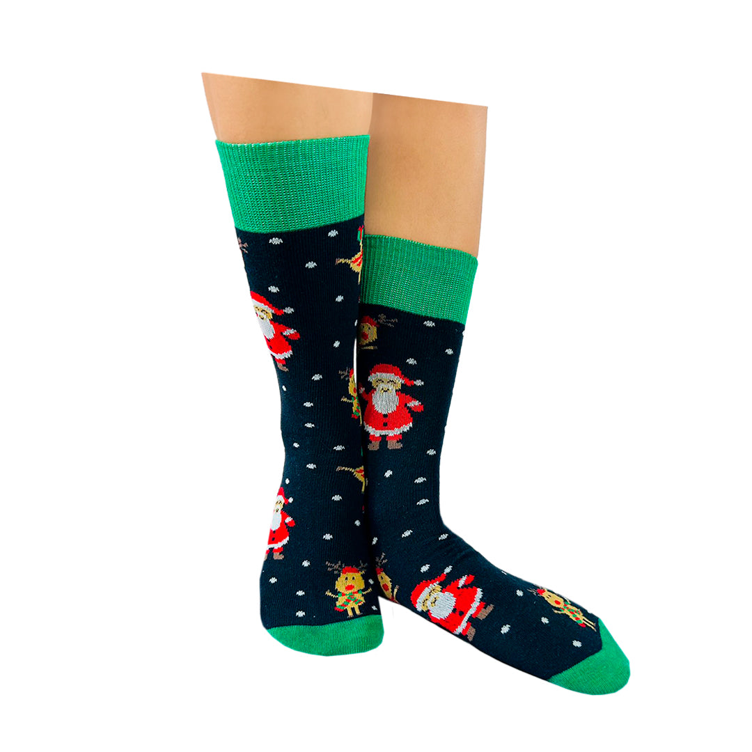 Calcetines Navidad / "Santa Claus Y Renos"