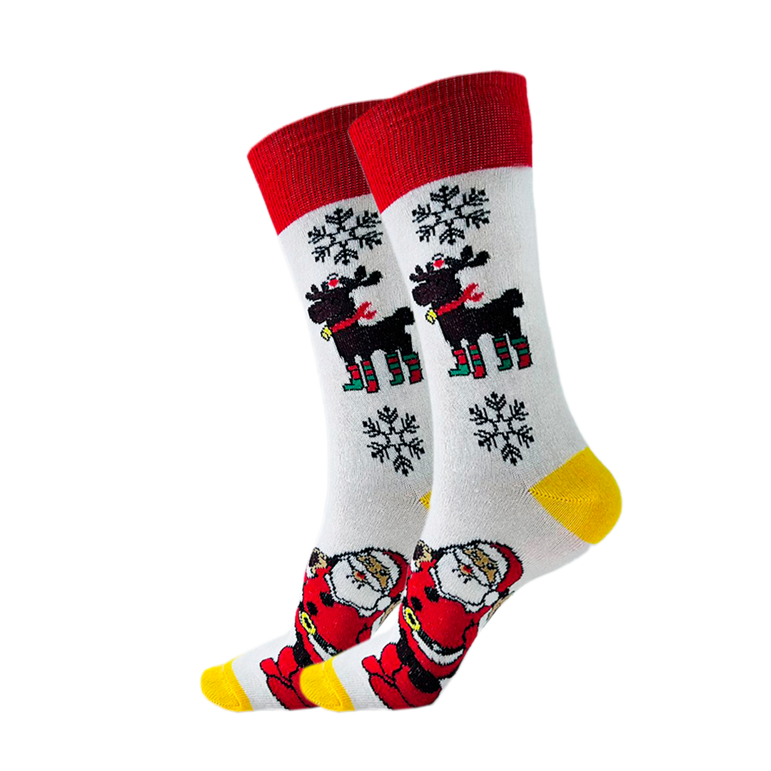 Calcetines Navidad / "Reno Con Santa Claus"
