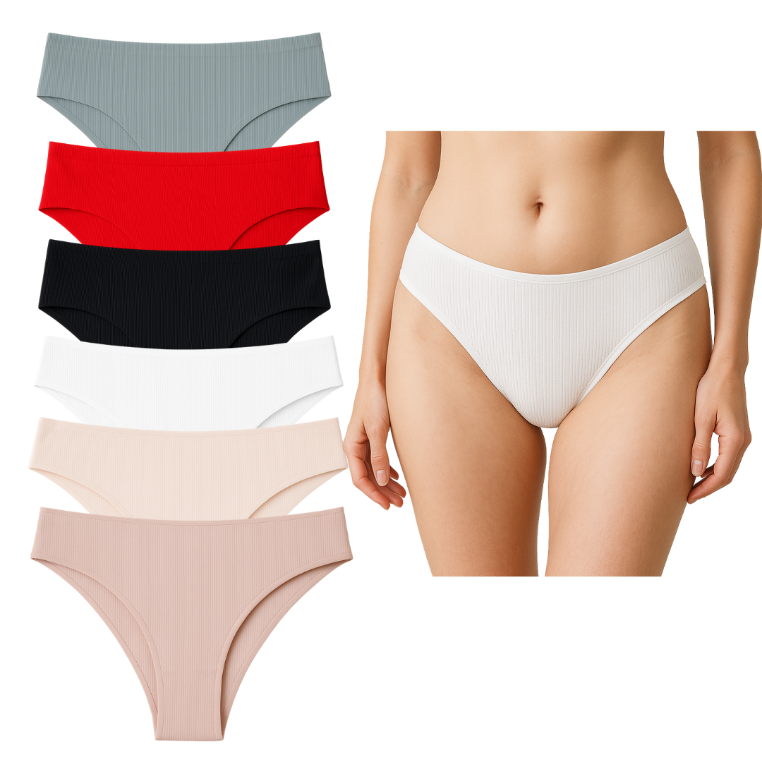 Calzón De Dama Bikini Invisible Sin Costura Confort 6 Piezas