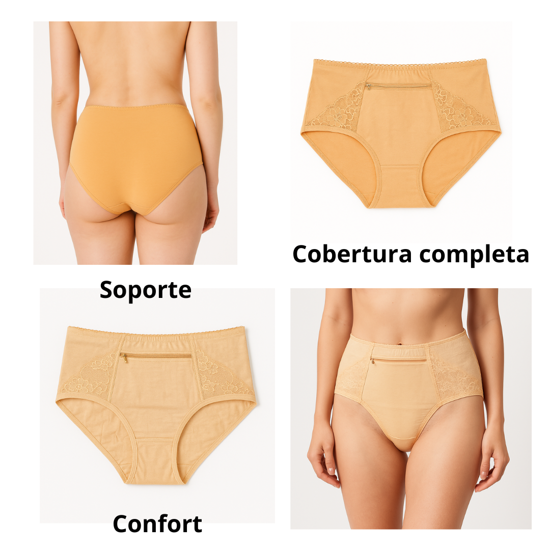 Calzones Pantaleta Briefs Dama Calidad Confort Lisos 4 Piezas