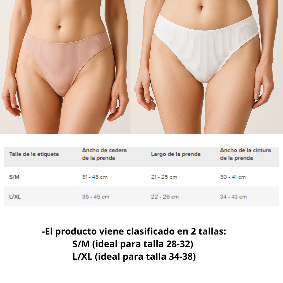 Calzón De Dama Bikini Invisible Sin Costura Confort 6 Piezas