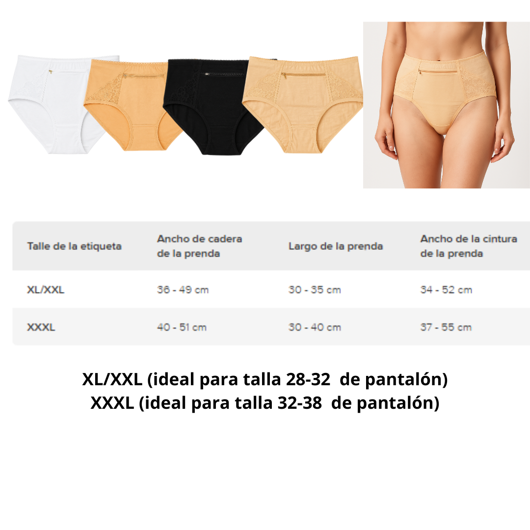 Calzones Pantaleta Briefs Dama Calidad Confort Lisos 4 Piezas