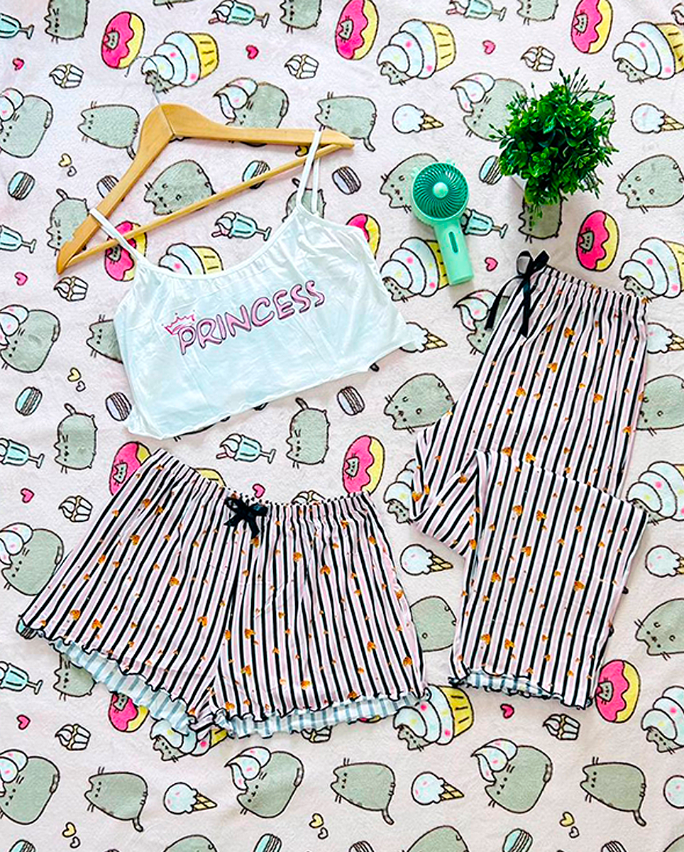 Conjunto Pijama Diseño De Rayas