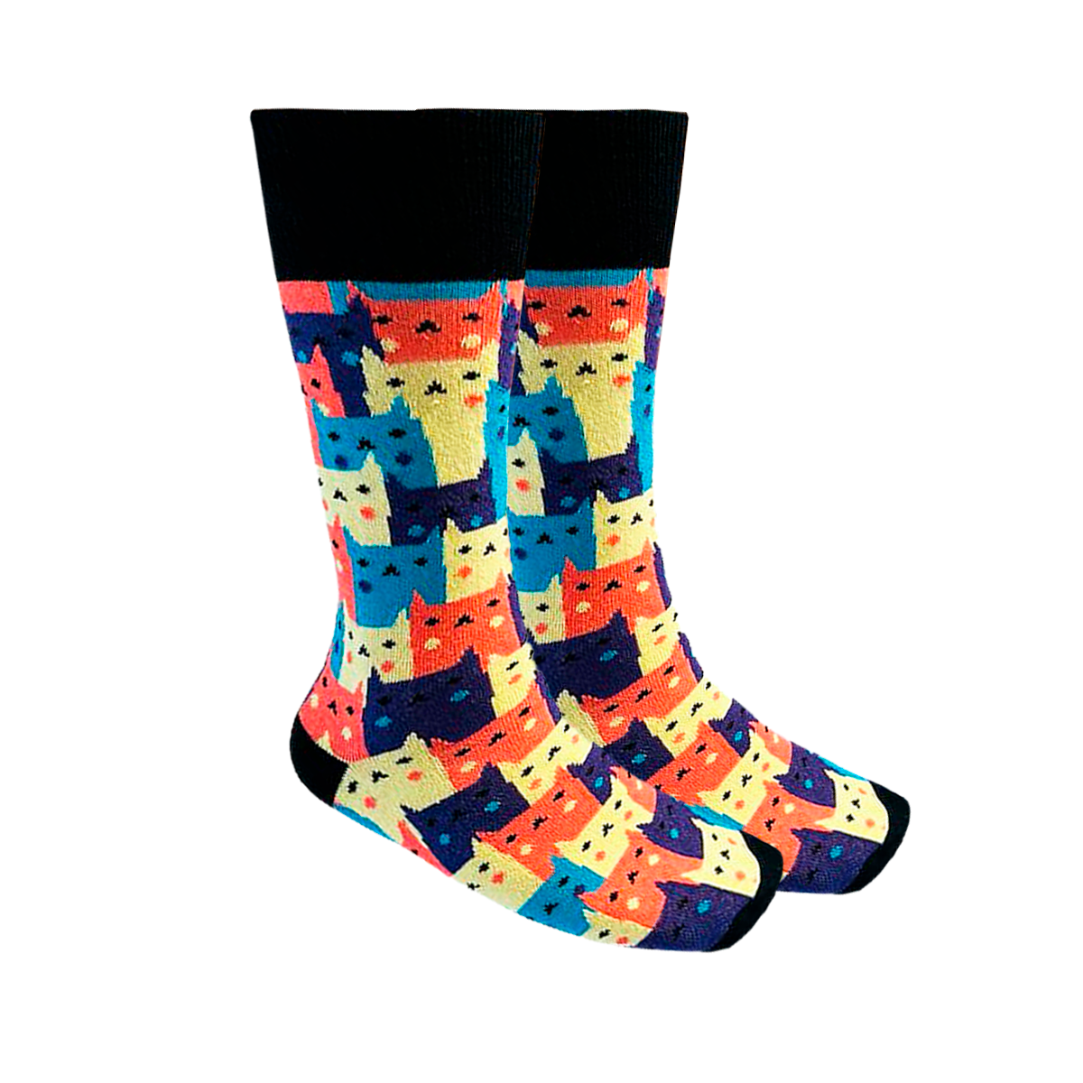 Calcetines Divertidos "Gatitos De Colores"