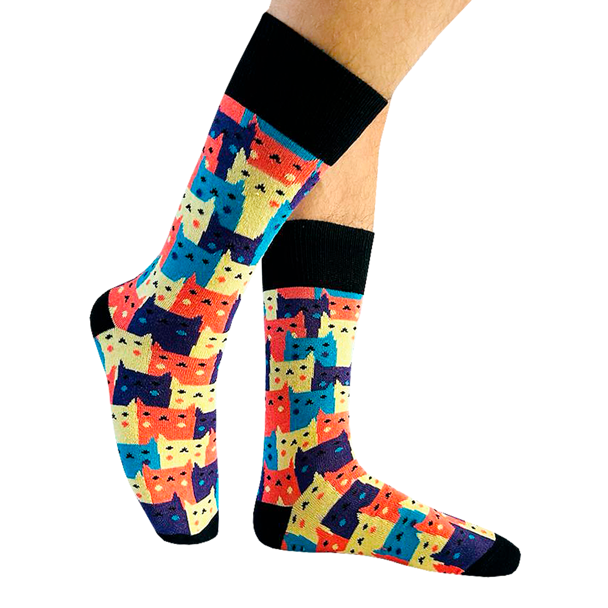 Calcetines Divertidos "Gatitos De Colores"