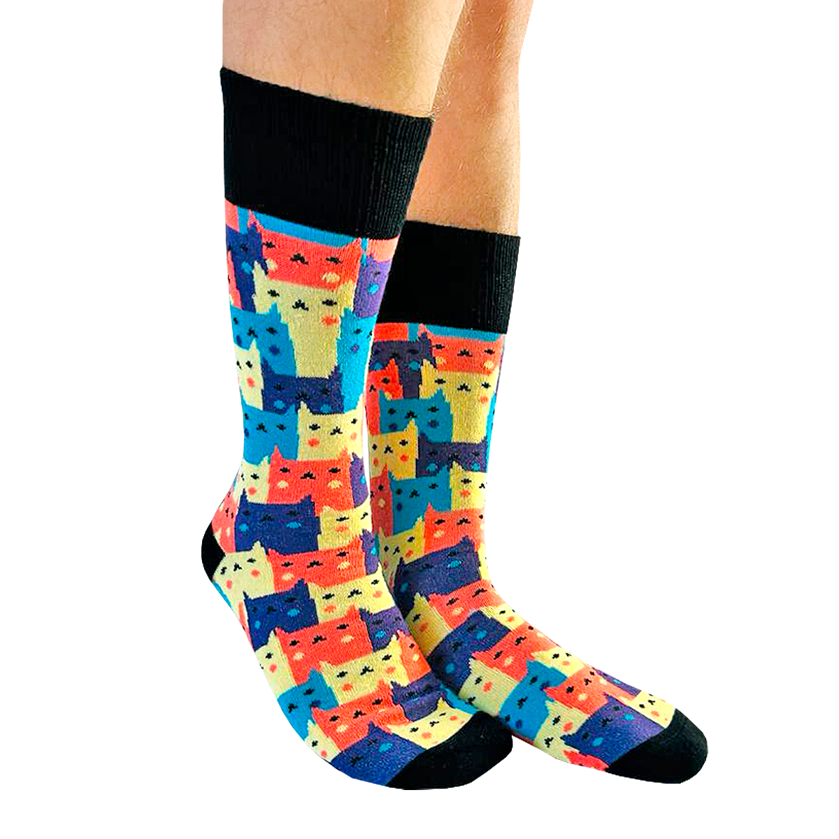Calcetines Divertidos "Gatitos De Colores"