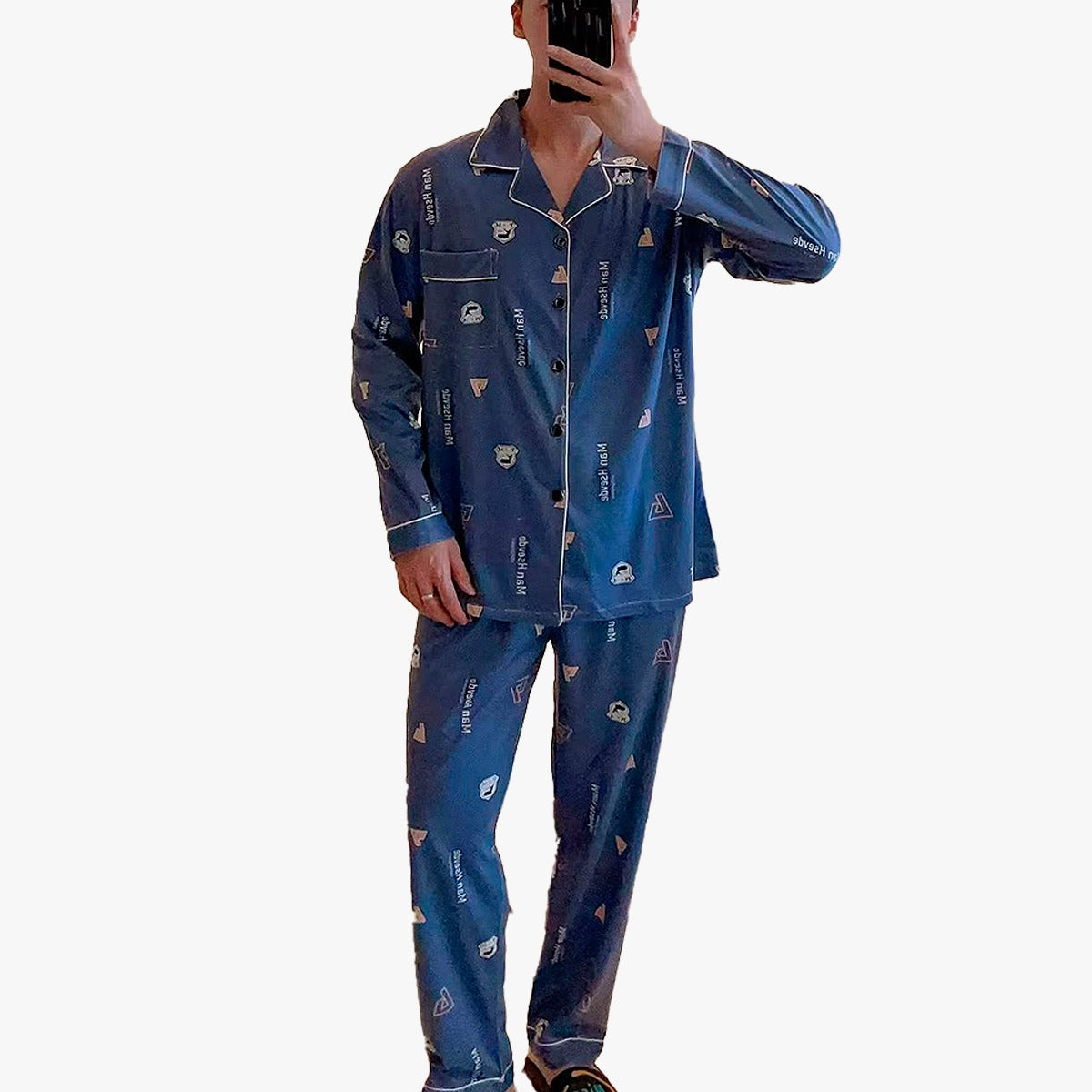 Pijama De Hombre Man Hsevde Color Azul