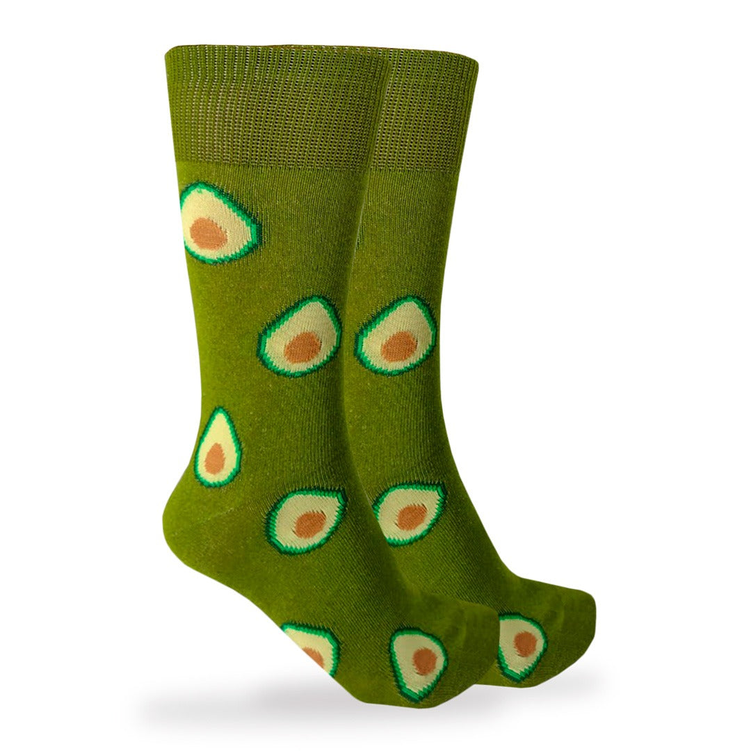 Calcetines Divertidos "Aguacates Color Verde"