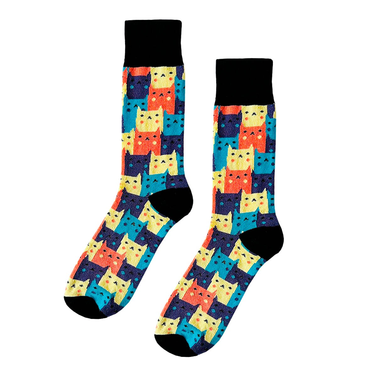 Calcetines Divertidos "Gatitos De Colores"