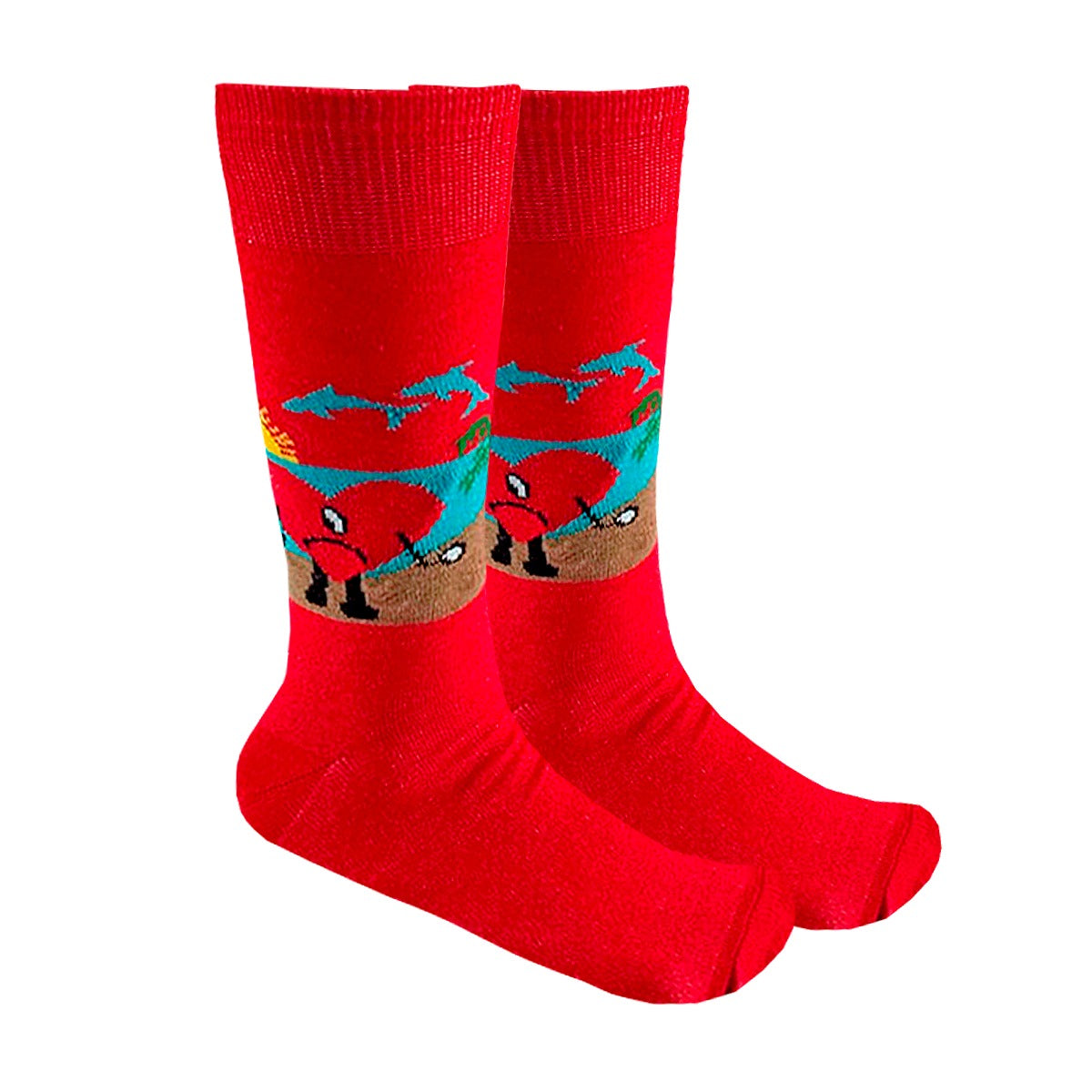 Calcetines Divertidos Bad Bunny / "Un Verano Sin Ti" Color Rojo