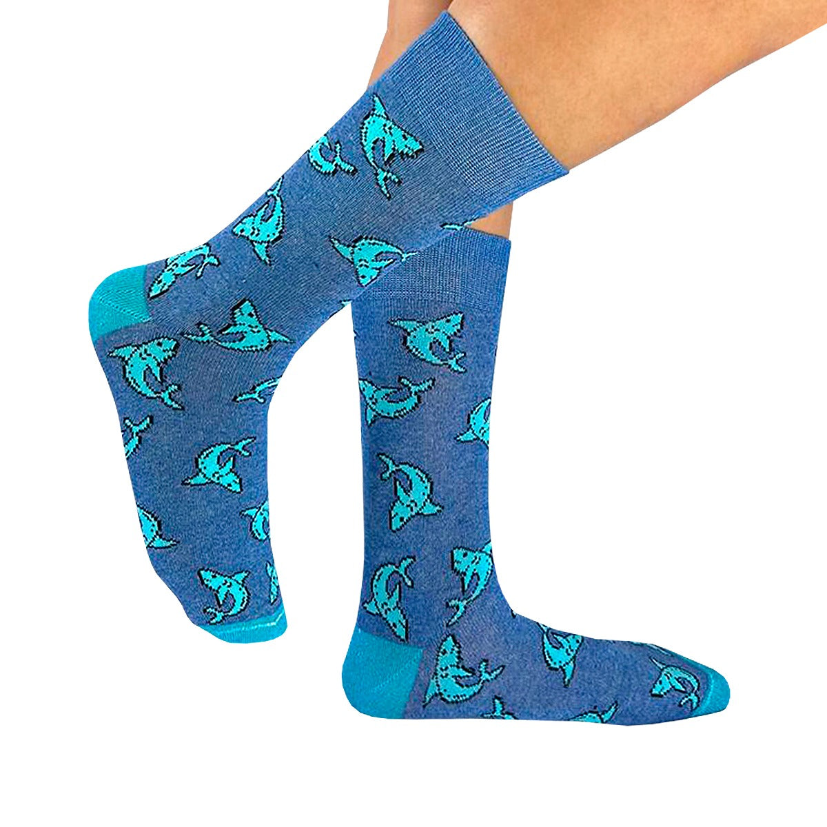 Calcetines Divertidos "Tiburones Color Azul"